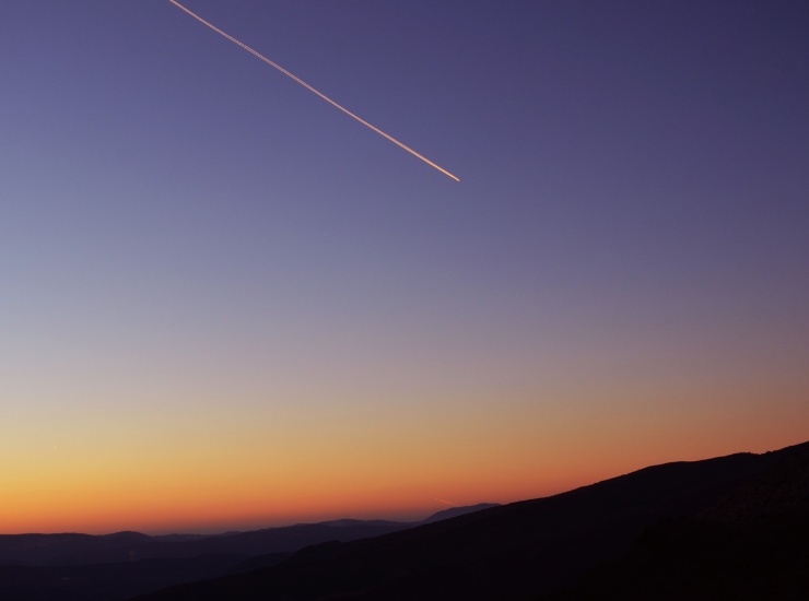 Notte di San Lorenzo con una stella cadente